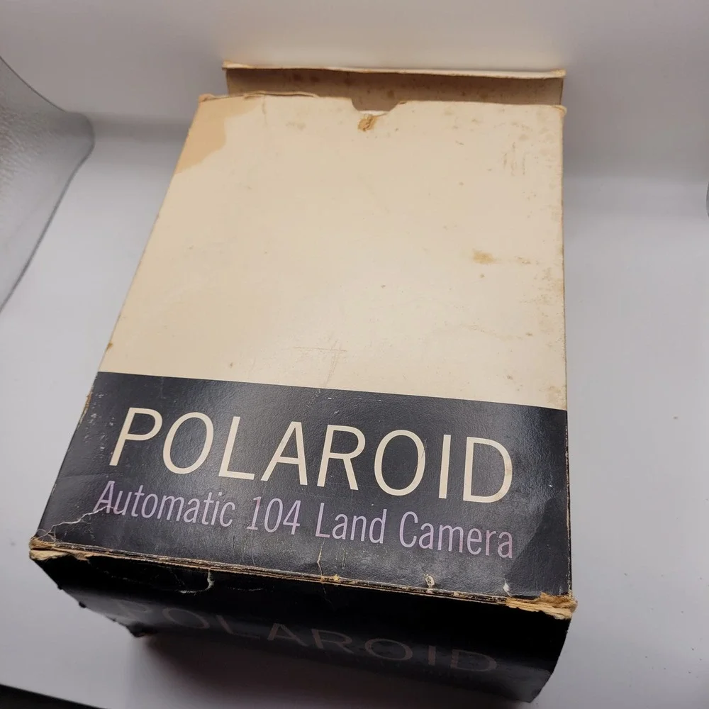 Vintage Polaroid Automatic 104 Land Camera with Original Box and Cover TD504740